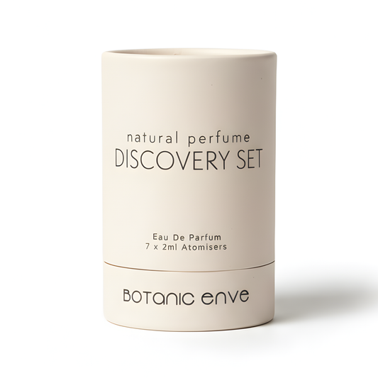 Botanic Enve natural perfume discovery set on a white background